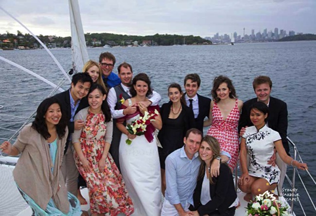 Seawind wedding on harbour 
