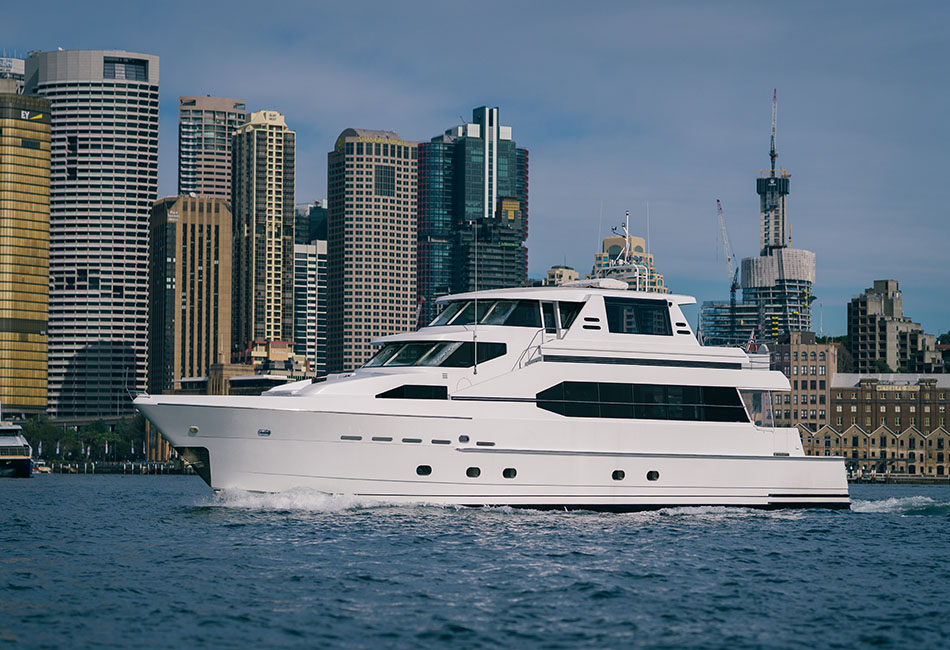 A.Q.A 92' Luxury Motor Yacht Wedding Cruises