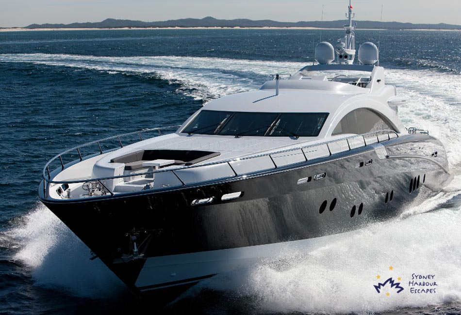 QUANTUM 120' Warren Superyacht Luxury Boat Hire Sydney