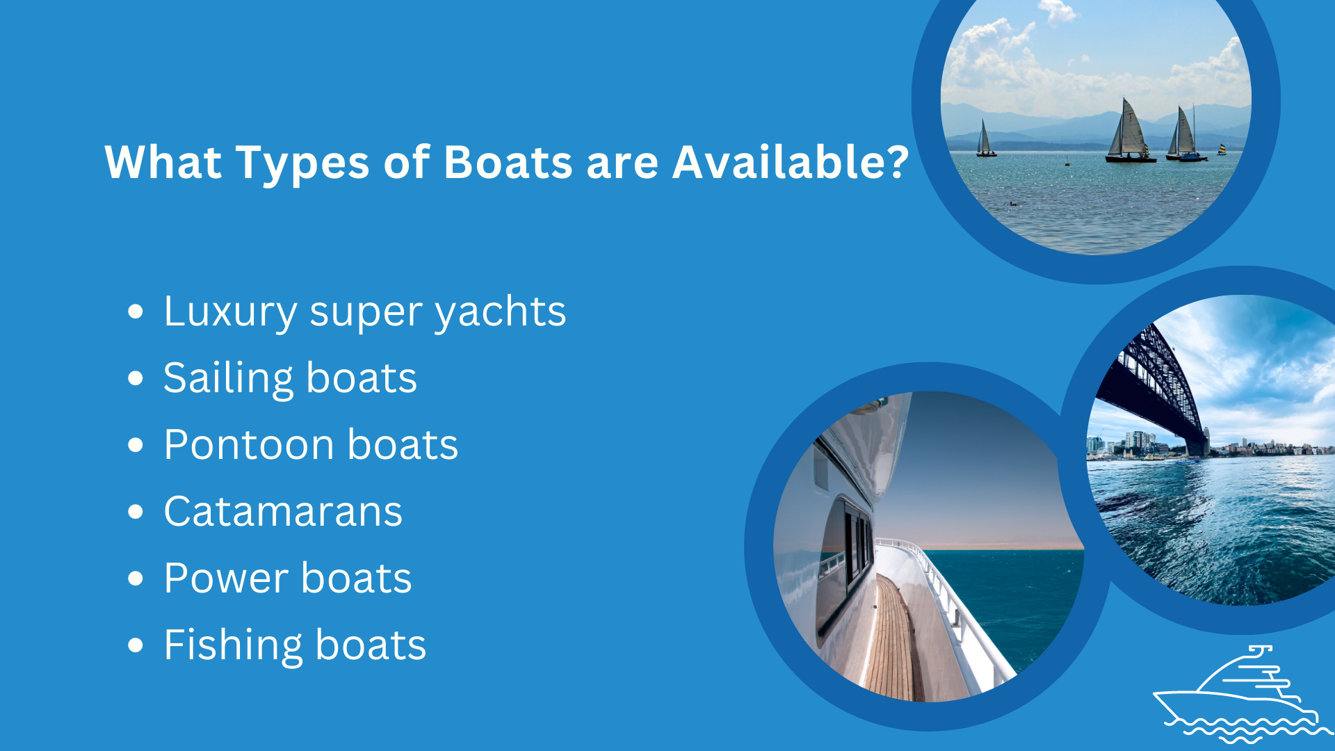 types of sydney harbour yachts available