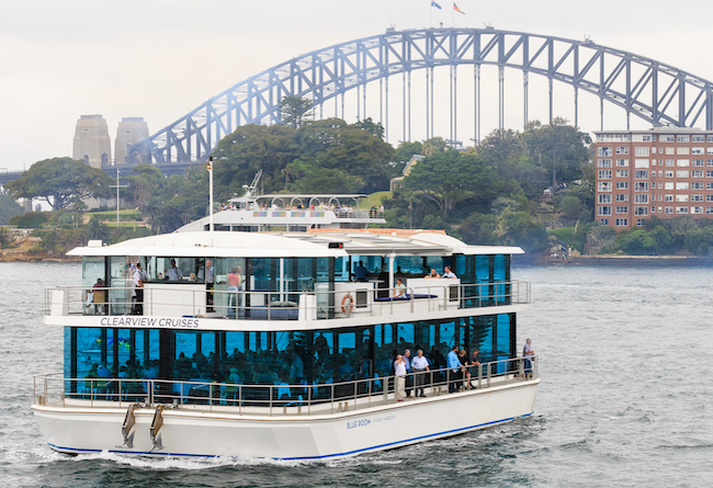 BLUE ROOM 2.8m high glass wrap-around windows on the main deck