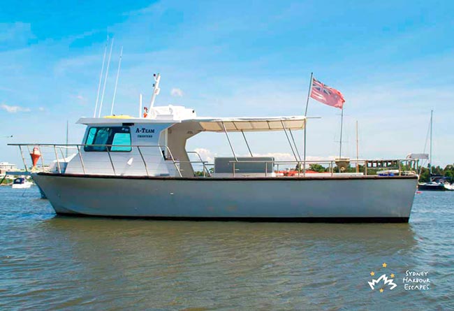 A TEAM 38' Fibreglass Vessel Fishing Charter