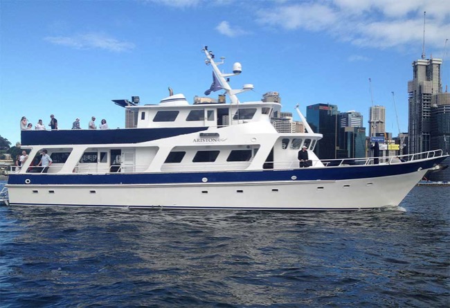 ARISTON 80' Motor Yacht Boxing Day Cruises Sydney Harbour