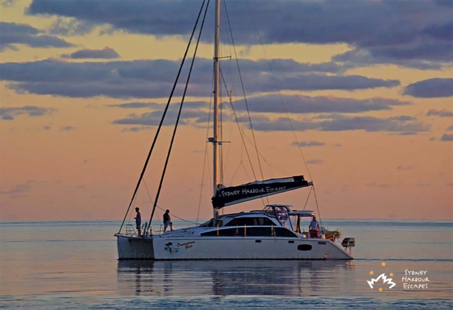 Dreamtime Girl anchored in whitsunday 