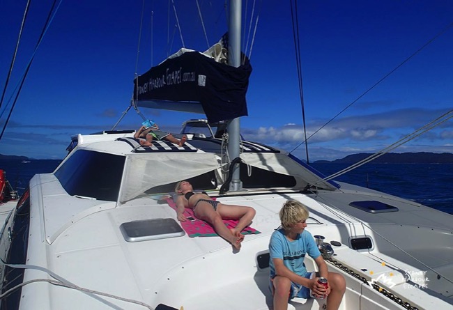 Relaxing on the deck 2 Whitsundays 