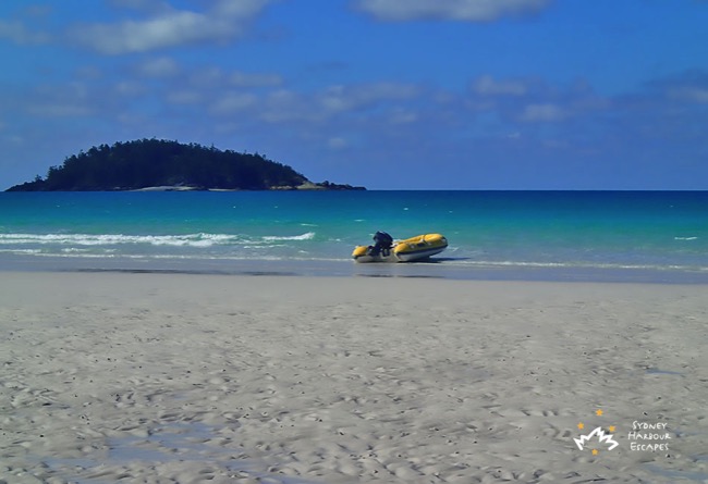 Tender boat on Whitsundays 