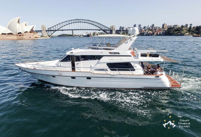 ENIGMA 64' Pama Flybridge Cruiser Australia Day Charter