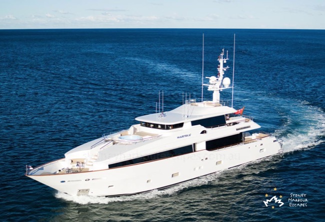 MASTEKA 2 122' 3 Level Superyacht Australia Day Charter