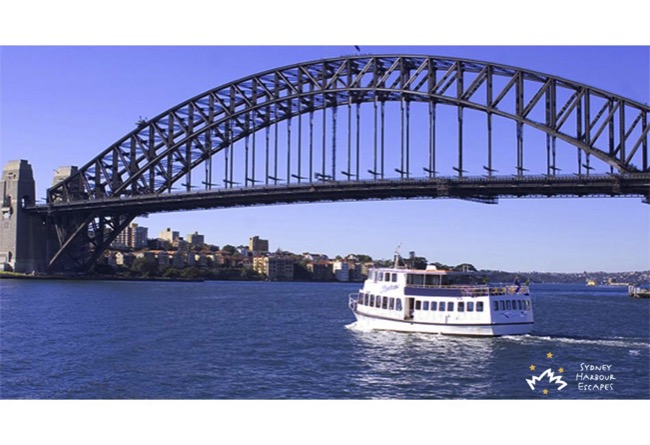 MV Sydney under bridge 