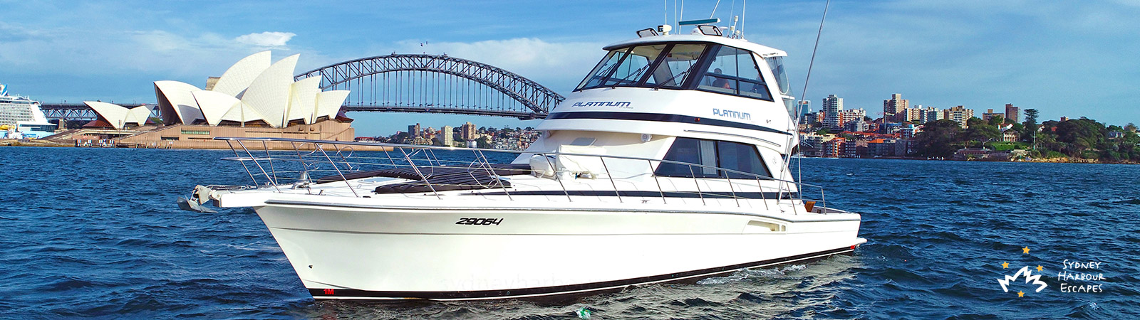 Platinum boat under Harbour Bridge