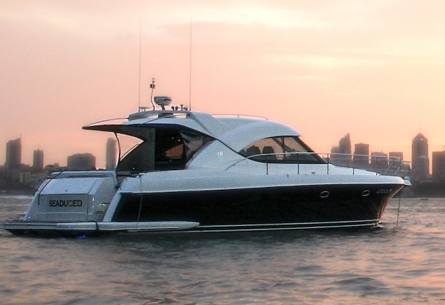 SEADUCED 55' Riviera 4700 Sports Yacht Wedding Charter
