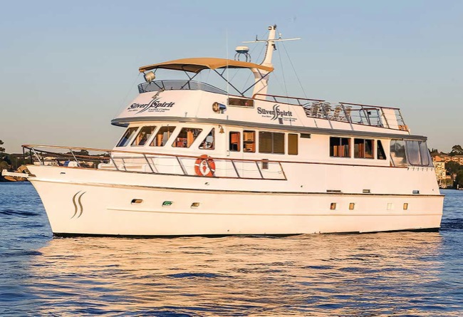 SILVER SPIRIT 60' Flybridge Motor Cruiser Sydney Harbour Weddings